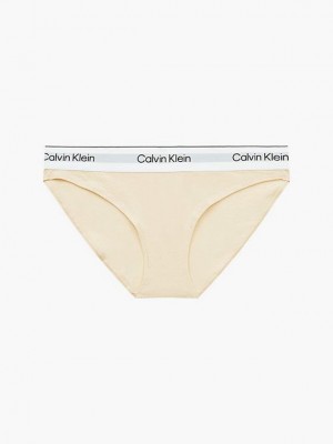 Beige Calvin Klein Bikini - Modern Cotton Women Briefs | KEOZ-91234