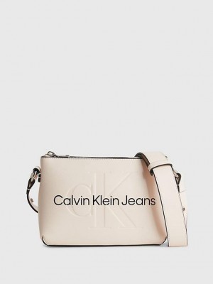 Beige Calvin Klein Crossbody Women Bags | MZWY-26903