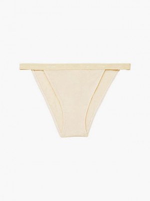 Beige Calvin Klein Form To Body Women Thong | POJD-14763