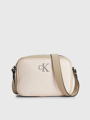 Beige Calvin Klein Recycled Crossbody Women Bags | WSDF-81754