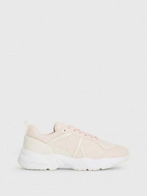 Beige Calvin Klein Recycled Mesh Women Sneakers | MCTP-94380