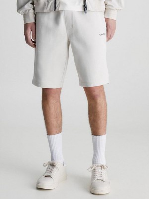 Beige Calvin Klein Recycled Polyester Jogger Men Shorts | CNBU-16247