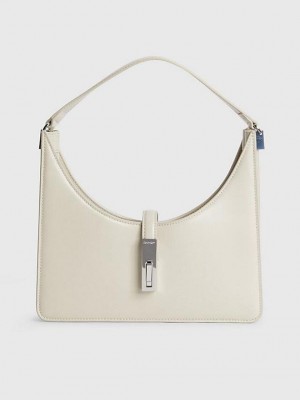 Beige Calvin Klein Small Recycled Shoulder Women Bags | VDTW-62548