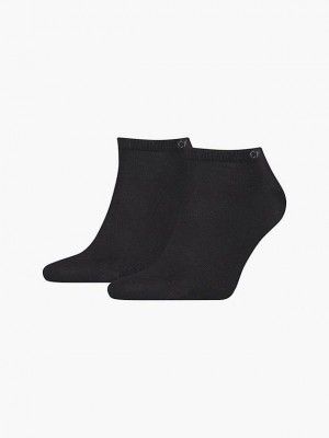 Black Calvin Klein 2 Pack Ankle Men Socks | LCSI-63049