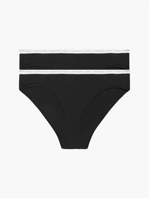Black Calvin Klein 2 Pack Bikini - CK One Women Briefs | PJEG-37409