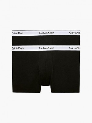 Black Calvin Klein 2 Pack Boxer - Modern Cotton Men Briefs | SGUF-84103