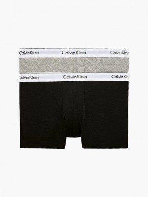 Black Calvin Klein 2 Pack Boxer - Modern Cotton Men Briefs | VCYJ-97348