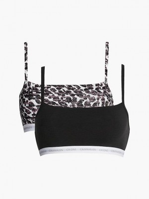 Black Calvin Klein 2 Pack String - CK One Women Bra | VHLU-76145