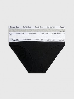 Black Calvin Klein 3 Pack Bikini - Carousel Women Briefs | VOTY-96283