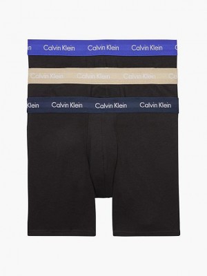 Black Calvin Klein 3 Pack Boxer - Cotton Stretch Men Briefs | LZCD-85912