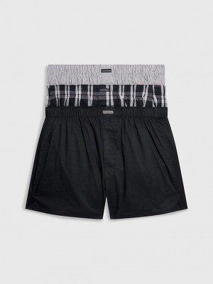 Black Calvin Klein 3 Pack Boxers Men Briefs | IJNF-56192
