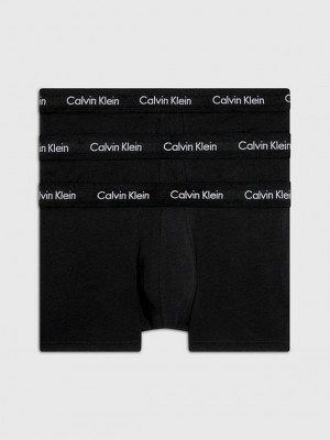 Black Calvin Klein 3 Pack Low Rise - Cotton Stretch Men Briefs | NGPS-01857