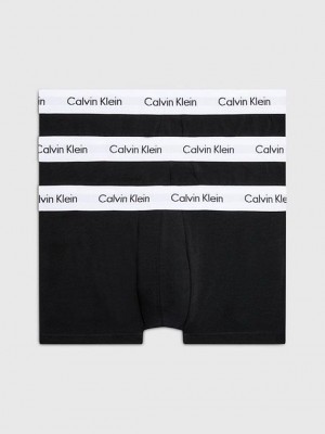 Black Calvin Klein 3 Pack Low Rise - Cotton Stretch Men Briefs | YHNC-18563