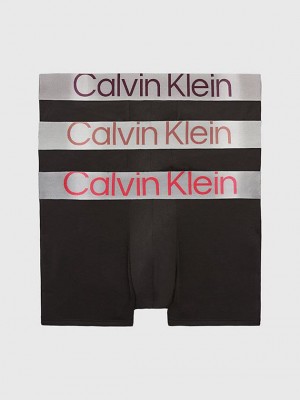 Black Calvin Klein 3 Pack Low Rise - Steel Micro Men Briefs | CXJL-57062