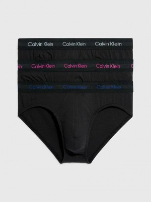 Black Calvin Klein 3 Pack - Cotton Stretch Men Briefs | NOIY-51920