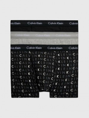 Black Calvin Klein 3 Pack - Cotton Stretch Men Briefs | NWXG-96214