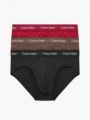 Black Calvin Klein 3 Pack - Cotton Stretch Men Briefs | NFXS-08792