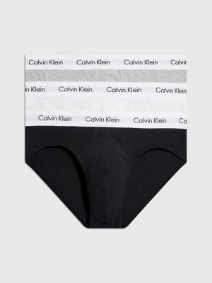 Black Calvin Klein 3 Pack - Cotton Stretch Men Briefs | JQUT-12638