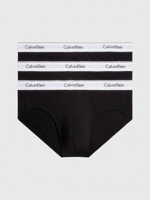 Black Calvin Klein 3 Pack - Modern Cotton Men Briefs | BJKR-82071