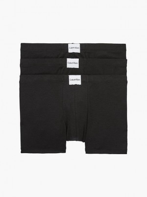 Black Calvin Klein 3 Pack - Pure Cotton Men Briefs | CYSA-02791