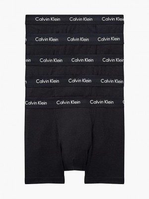 Black Calvin Klein 5 Pack - Cotton Stretch Men Briefs | JZQK-51839