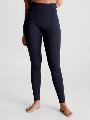 Black Calvin Klein 7/8 Pocket Gym Women Leggings | PZXM-87491