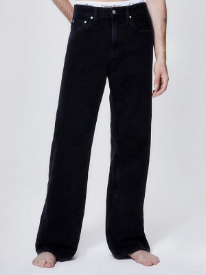 Black Calvin Klein 90's Loose Men Jeans | OWVN-53914
