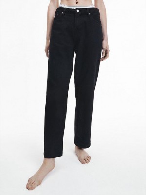 Black Calvin Klein 90's Straight Women Jeans | RWHI-38140