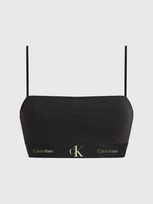 Black Calvin Klein Bandeau - CK One Women Bra | QABL-24917