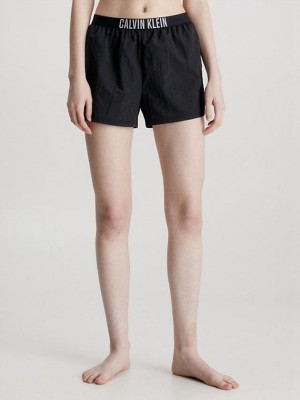 Black Calvin Klein Beach - Intense Power Women Shorts | FLHN-89413