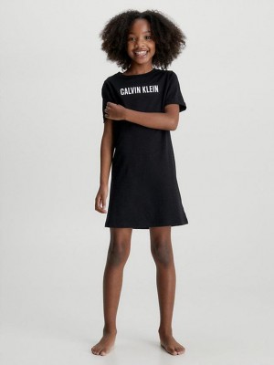 Black Calvin Klein Beach - Intense Power Girls's Dress | IRDE-52178
