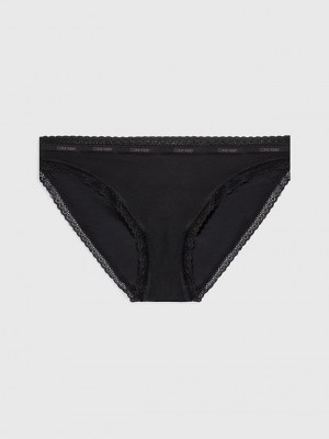 Black Calvin Klein Bikini - Bottoms Up Women Briefs | FBUM-53197