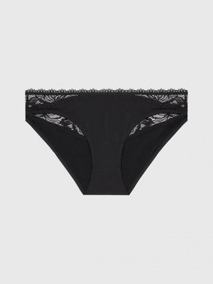 Black Calvin Klein Bikini - Seductive Comfort Women Briefs | ELJB-46298