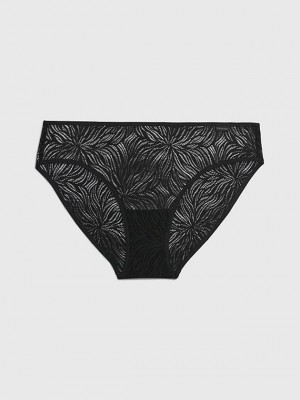 Black Calvin Klein Bikini - Sheer Marquisette Women Briefs | FXTU-28397