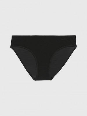 Black Calvin Klein Bikini - Sheer Marquisette Women Briefs | MUKI-38451
