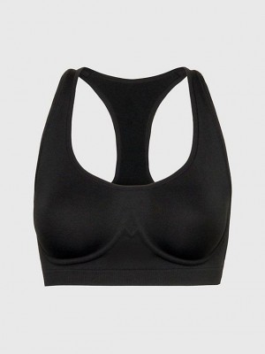 Black Calvin Klein Bonded Flex Women Bra | ILOK-16870