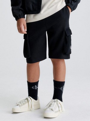 Black Calvin Klein Cargo Boys's Shorts | KRLN-91308