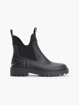 Black Calvin Klein Chelsea Rain Women Boots | NDZV-24615