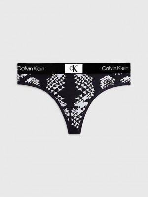 Black Calvin Klein Ck96 Women Thong | HTAE-48523