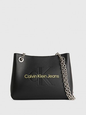 Black Calvin Klein Convertible Shoulder Women Bags | QSOR-32045