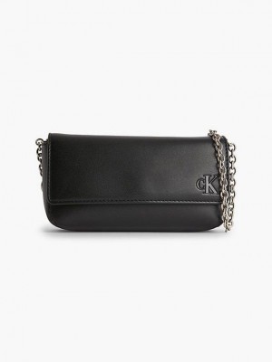 Black Calvin Klein Crossbody Phone Pouch Women Bags | LBNF-93276
