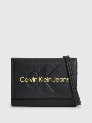Black Calvin Klein Crossbody Wallet Women Bags | FYNR-63827