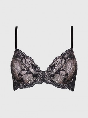 Black Calvin Klein Full Coverage - Seductive Comfort Women Bra | DZJA-01952
