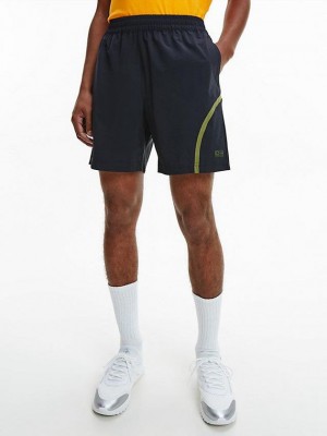 Black Calvin Klein Gym Men Shorts | SXHN-71430
