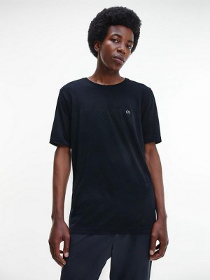 Black Calvin Klein Gym Men T-Shirt | KIRT-07582