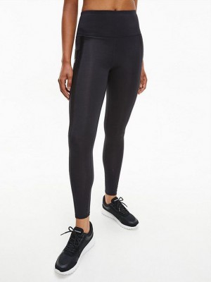 Black Calvin Klein Gym Women Leggings | TRUH-04196