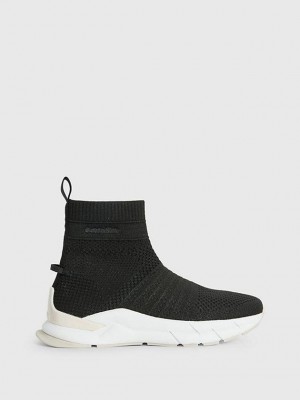 Black Calvin Klein High-Top Sock Women Sneakers | GEXM-54923
