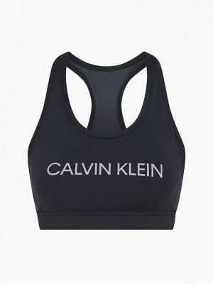 Black Calvin Klein High Impact Sports Women Bra | MSJI-72543