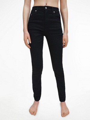 Black Calvin Klein High Rise Skinny Women Jeans | EBTY-46792