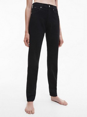 Black Calvin Klein High Rise Slim Women Jeans | ZANI-68972